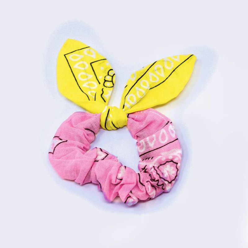 Paisley Scrunchie_Pink/Yellow